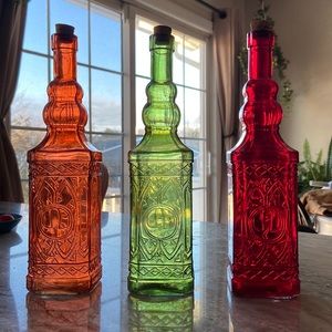 Set of 3 glass decor